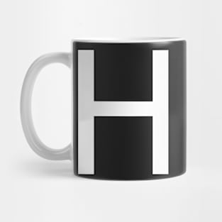 Helvetica H in white Mug